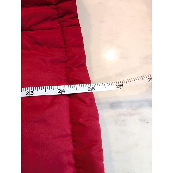 Kenneth Cole Reaction Red Puffer Vest XL Down Feather Fill Quilted Warm - Picture 6 of 7